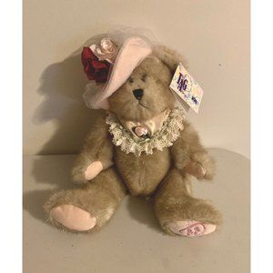 Tag Along 9.5” Rose & Olive Bear with Hat Plush Stuffed Animal toy